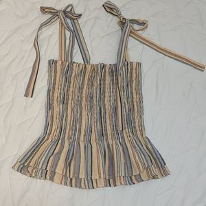 Smocked crop tank